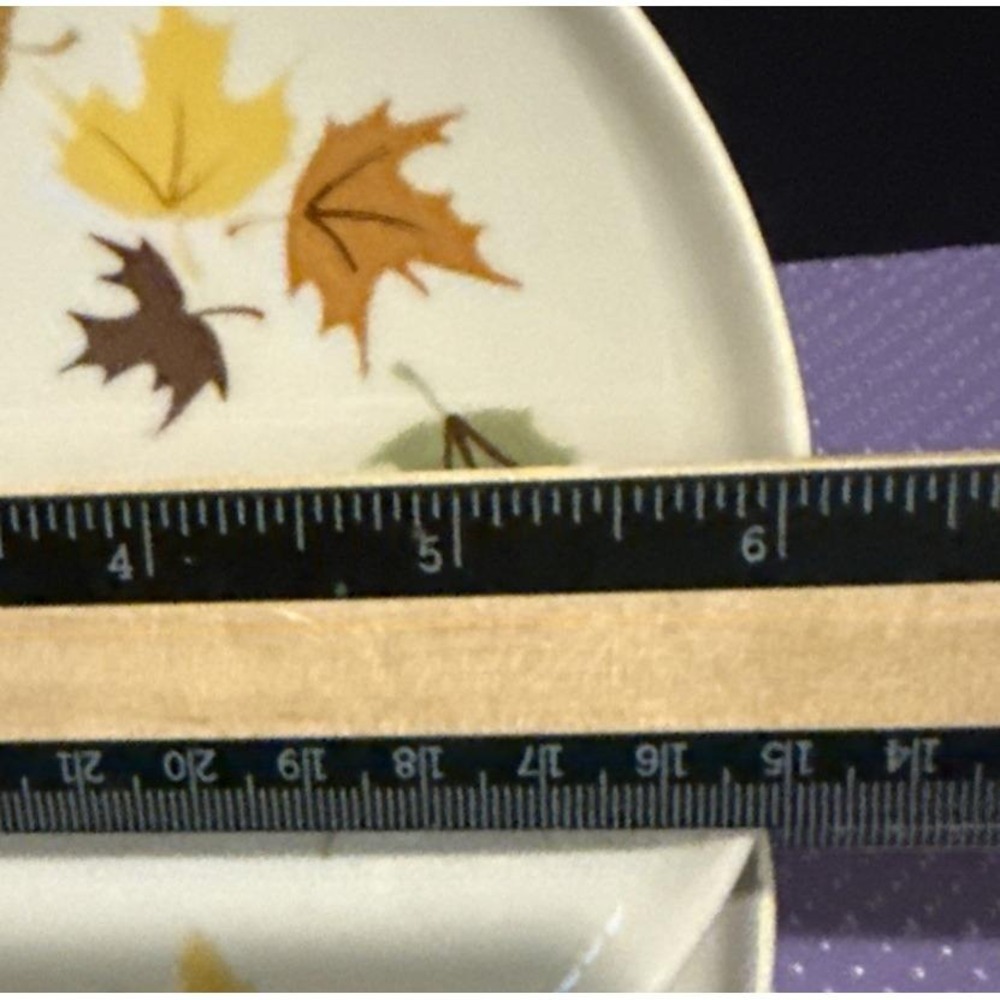 Franciscan Indian‎ Summer Fall Leaves Set Of 6 Bread Butter Plates Vintage 6" - Picture 2 of 3